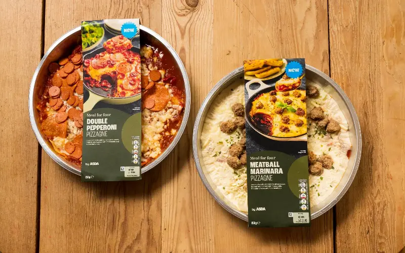 Double Pepperoni and Meatball Marinara pizzagnes from Asda - Andrew Crowley
