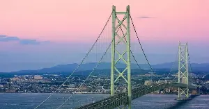 In which country is the longest suspension bridge in Asia located?