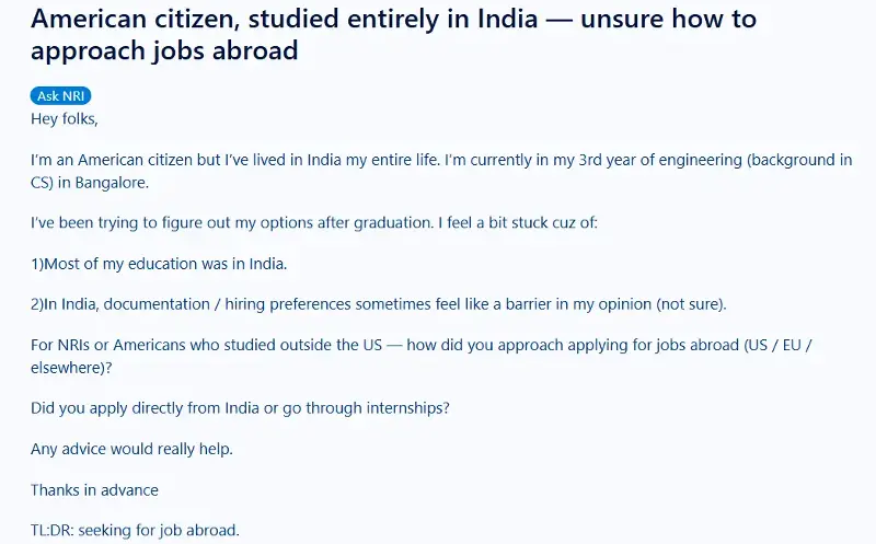 A post shared by a Reddit user. 