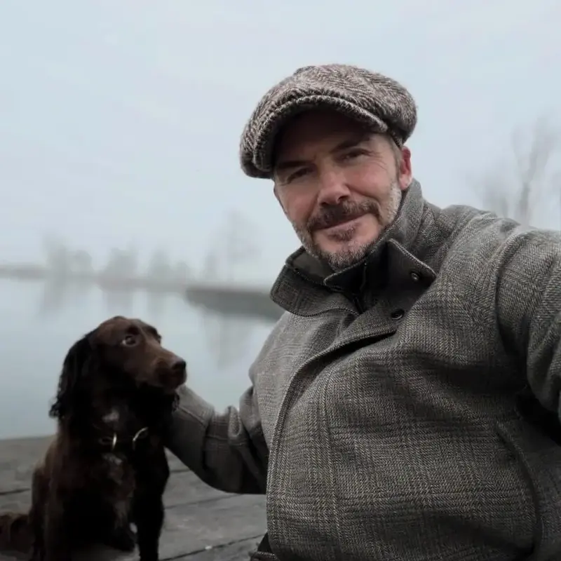 David Beckham’s country-gent persona is never complete without a tweed cap - Instagram