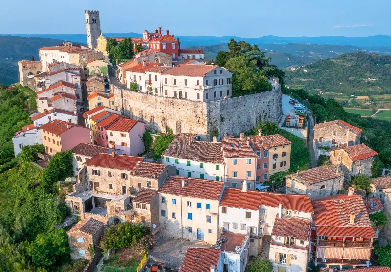 Wine country: Take in the vineyard vistas over Mirna Valley from the hilltop town of Motovun - Feng Wei Photography