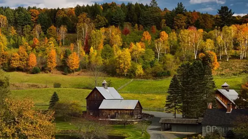 Driveway to Sleepy Hollow Farm on Cloudland Road in Woodstock Vermont 