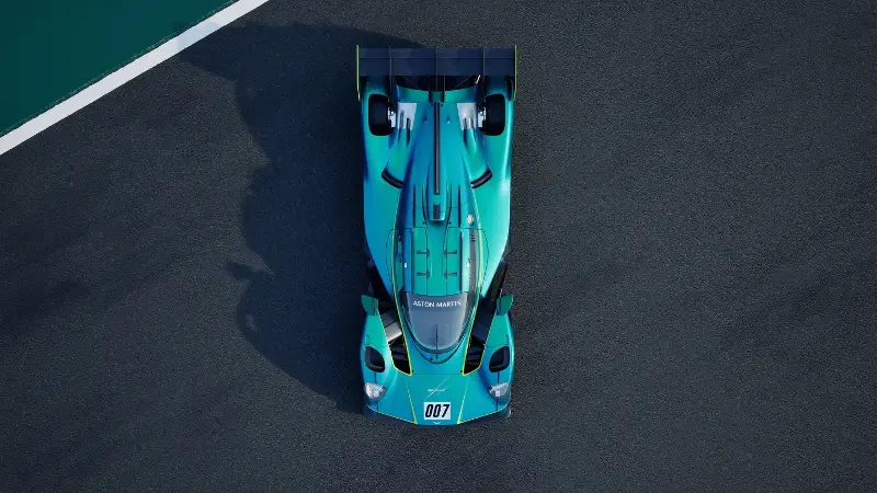 The Aston Martin Valkyrie LM is lifted directly from the race-spec Hypercar 4 Aston Martin Valkyrie LM