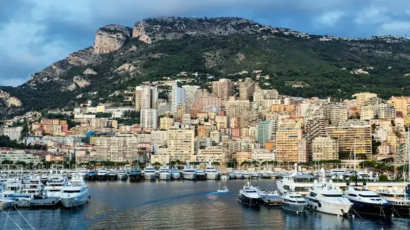 Yachts docked in Port Hercule