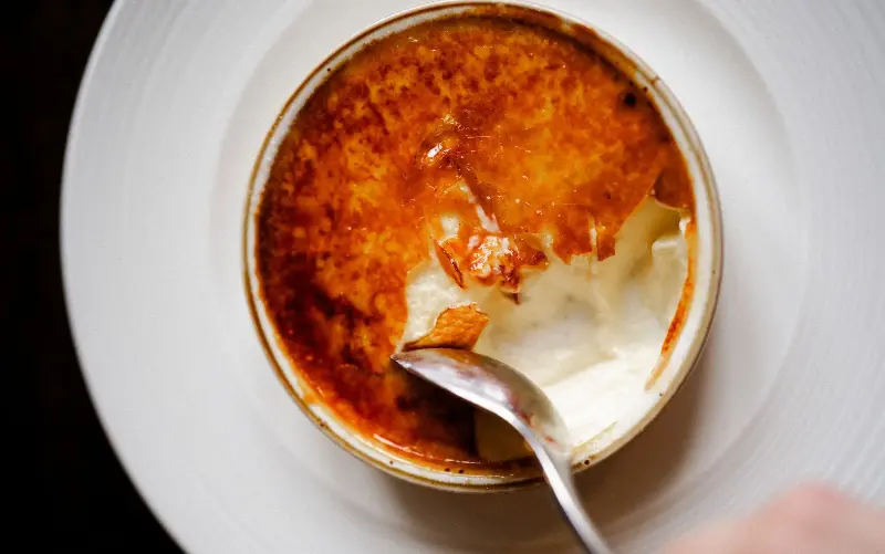The crème brûlée mixture was too cool for Sitwell’s liking