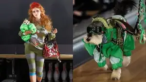 Dogs steal the runway spotlight at London Fashion Week in quirky outfits