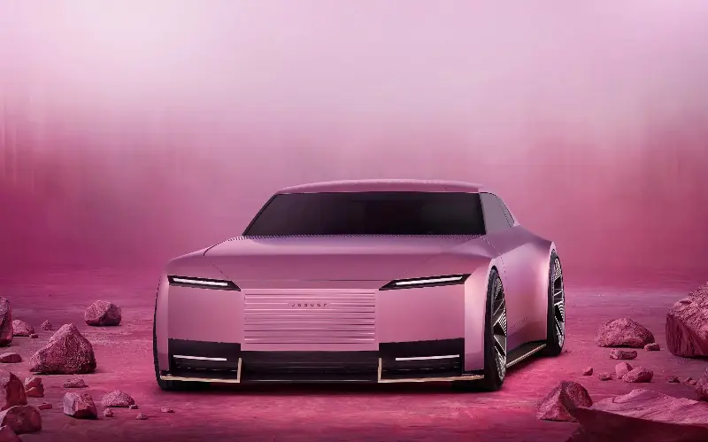 Jaguar Land Rover has struggled to distance itself from the widely-mocked ‘Barbie-style’ electric concept car it unveiled in late 2024