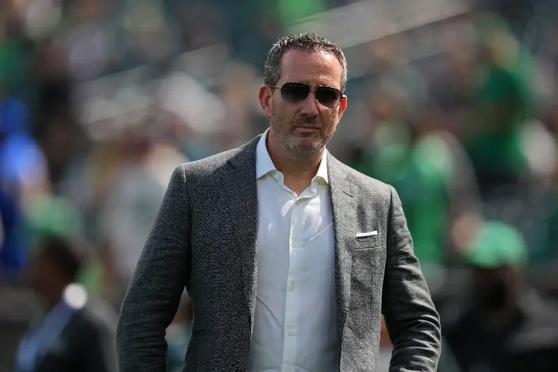 General manager Howie Roseman of the Philadelphia Eagles looks on against the Los Angeles Rams at Lincoln Financial Field on September 21, 2025 in Philadelphia, United States.