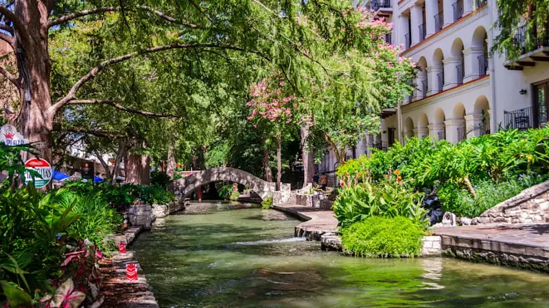 Bridge at San Antonio River Walk in San Antonio, Texas