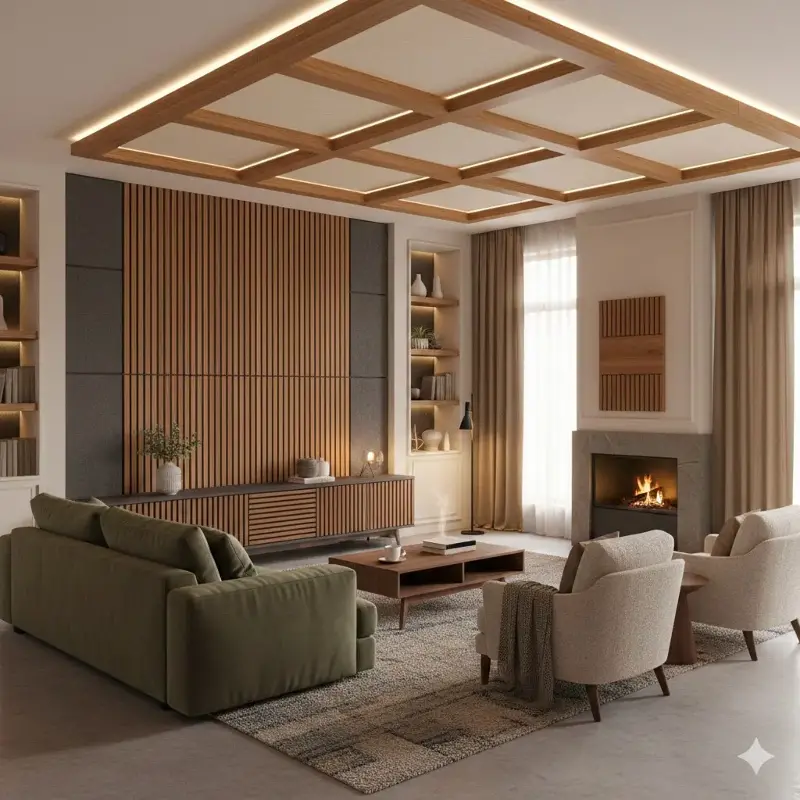 Add modern wall panels to your home. 