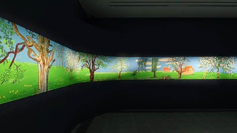 David Hockney expone en Londres su obra de 70 metros inspirada en Normandía