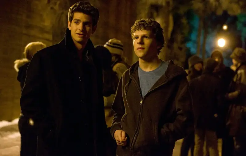 Jesse Eisenberg (right) starred as Zuckerberg in 2010’s ‘The Social Network’ (Columbia)