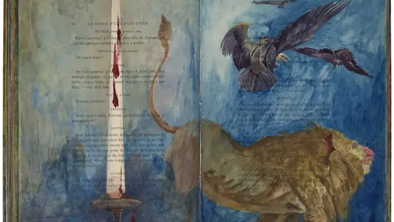 Pinckney Marcius-Simons painted in his copy of 'A Midsummer Night's Dream.' 