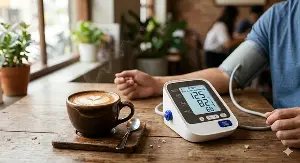 Does drinking coffee in the morning increase blood pressure?