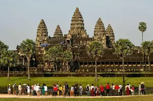 Angkor Wat is strangely quiet.