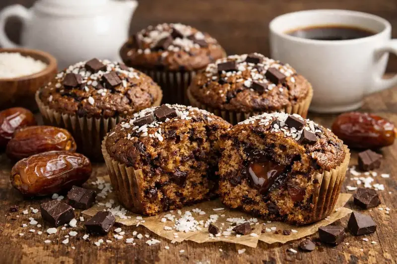 Muffin senza zucchero aggiunto: la ricetta con datteri e cocco che sorprende al primo morso