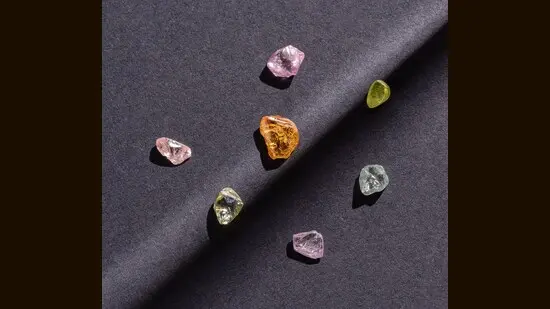 The colour of a natural diamond tells a story too; yellow, for instance, is caused by the presence of the guest element nitrogen in the crystal.