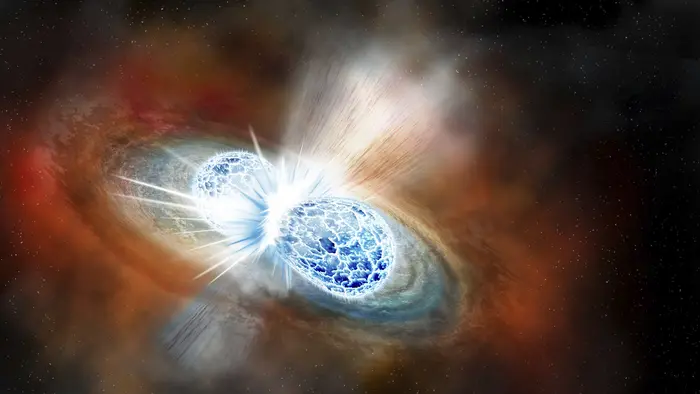 Artistic illustration of a kilonova (R. Dienel, Carnegie Institution for Science via Eurekalert)
