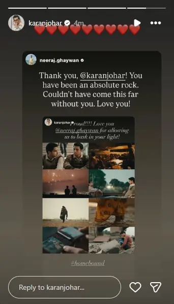 Karan via Instagram Stories.