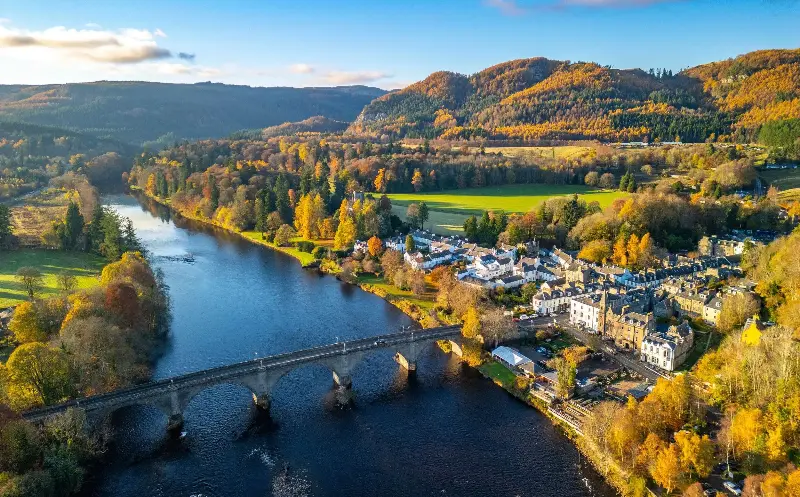 Scenic Dunkeld sits at the gateway to the Scottish Highlands - Alamy/Iain Masterton