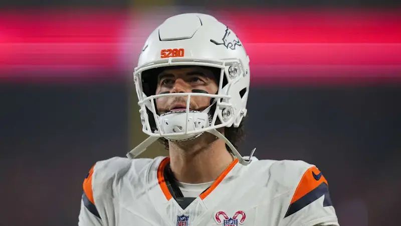Denver Broncos quarterback Jarrett Stidham