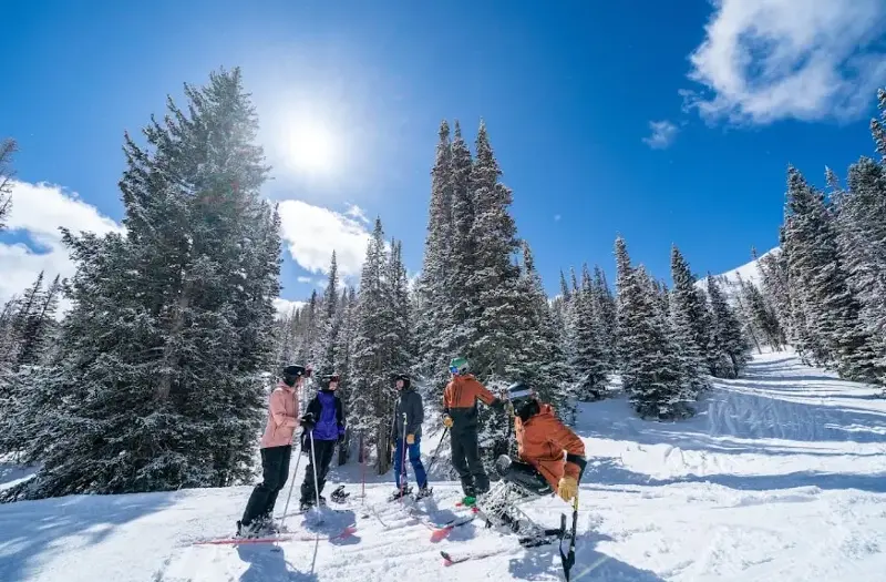 While you are skiing, you get to see beautiful winter landscapes. 