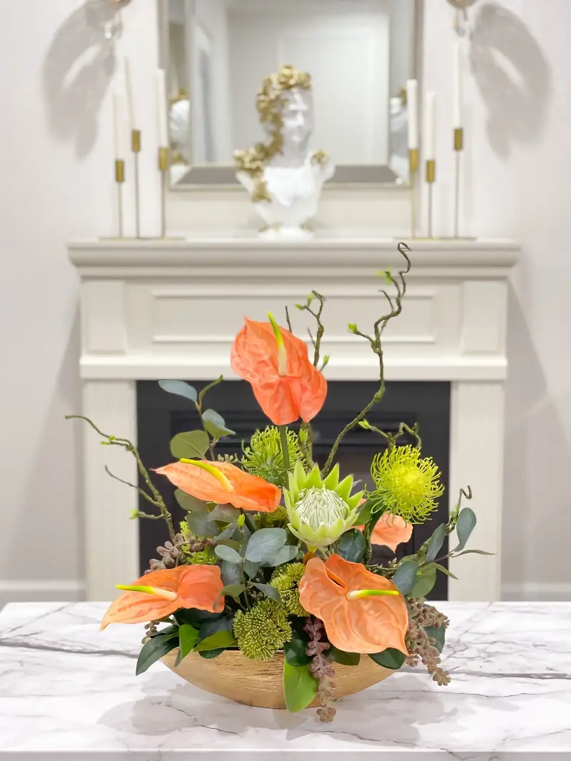 Large Exclusive Real Touch Anthurium Arrangement-french Country ...