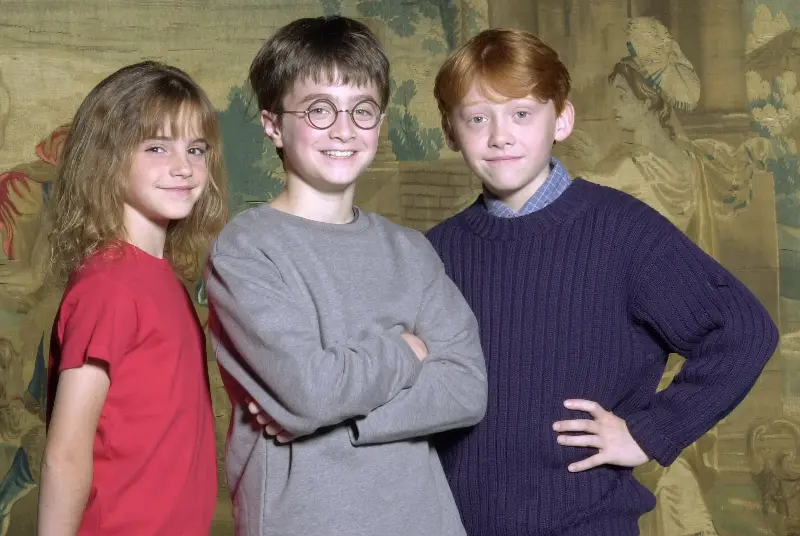 The original Harry Potter trio landed their roles in 2000 (Getty)