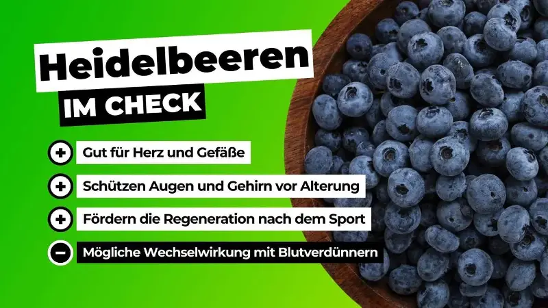 Die gesundheiltichen Vorteile der Heidelbeere.