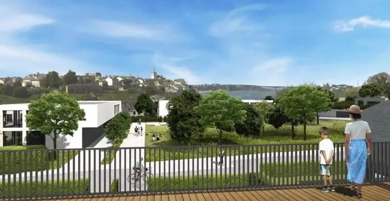 Recreación de la urbanización.