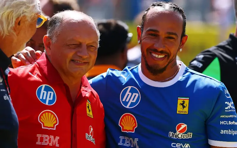 Hamilton questioned Ferrari’s lack of communication under the management of team principal Frederic Vasseur - Getty Images/Clive Rose