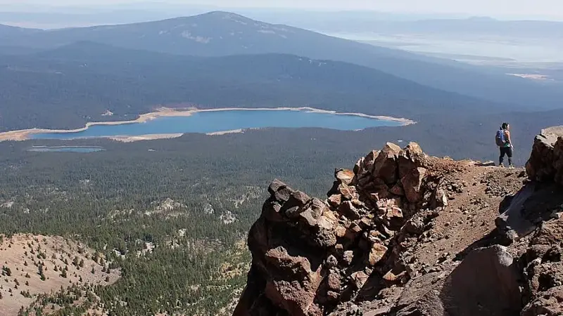 The view from the top of Mt. McLoughlin in the Oregon Cascades