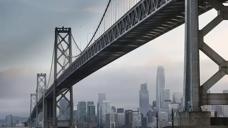 San FranciscoOakland Bay Bridge with Downtown Skyline