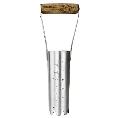 Haliaeetus Bulb Planter Tool, 6 Inches Depth Mark Tulip Bulb Planter Tool