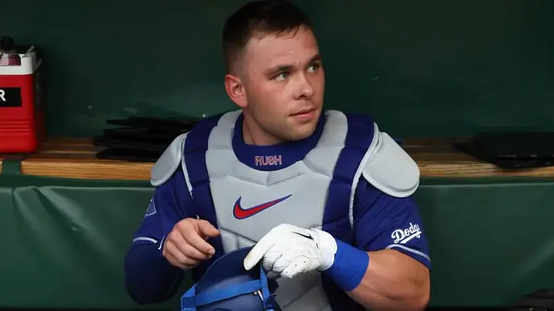 Los Angeles Dodgers catcher Dalton Rushing