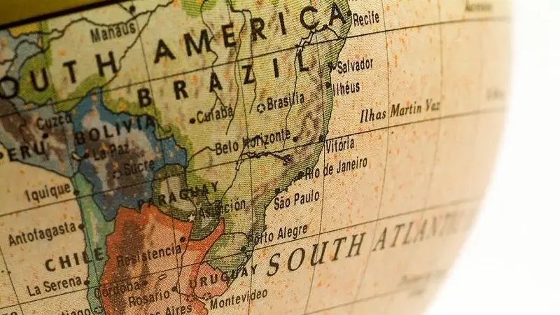 Mini Globe Brazil, Chile and Argentina