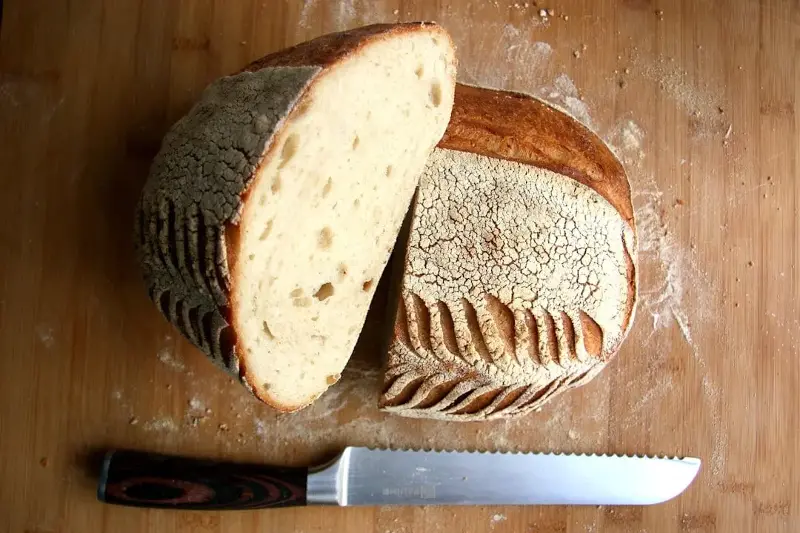 During fermentation of sourdough, enzymes break down much of the gluten & complex starches.