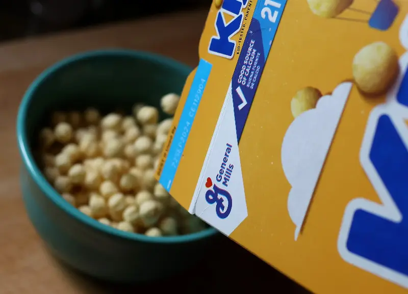 SAN ANSELMO, CALIFORNIA - DECEMBER 20: In this photo illustration, General Mills Kix cereal is poured into a bowl on December 20, 2023 in San Anselmo, California. Cereal maker General Mills reported second quarter earnings that fell short of analyst expectations with revenue of $5.14 billion compared to analyst estimates of $5.36 billion. (Photo Illustration by Justin Sullivan/Getty Images)