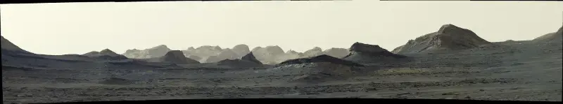 A panorama of Mars created using six different shots captured by NASA's Curiosity rover on Aug. 11, 2026.  (Image credit: NASA/JPL-Caltech/MSSS)