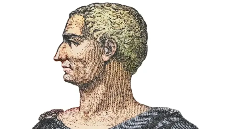 Portrait of Gaius Julius Caesar, Roman general and statesman