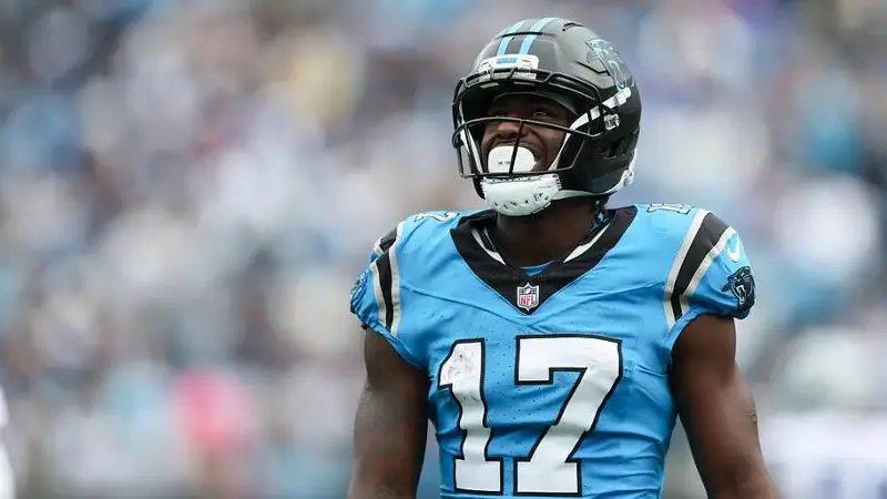 Carolina Panthers wide receiver Xavier Legette