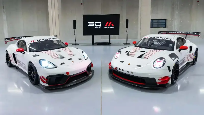 Manthey Racing 911 GT3 Cup MR 30 and 718 Cayman GT4 RS Clubsport MR 30
