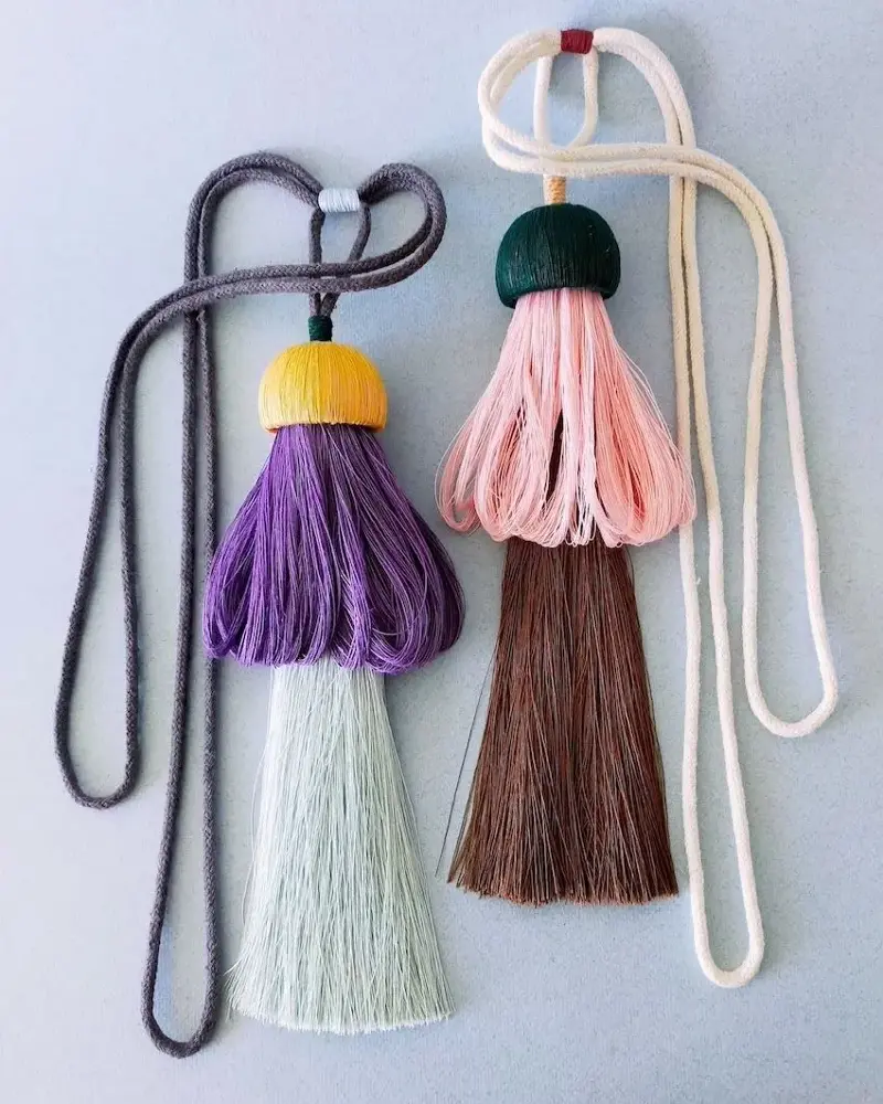 Jessica's playfully stylish Hilda curtain tiebacks exemplify her considered approach to color.  (Image credit: Jessica Light)