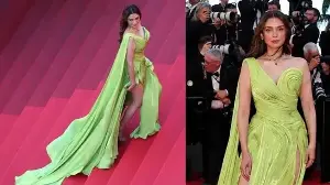 Aditi Rao Hydari serves regal glamour at Cannes in a breathtaking green gown and statement silhouette