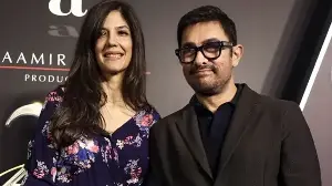 Aamir Khan's Pali Hill home decked up for wedding with Gauri Spratt amid heavy rain. Watch
