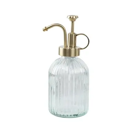 Better Homes & Gardens Clear Glass Fluted Plant Mister, 3.5 in Diameter X 7.7 in Height, 13.4 Fl Oz