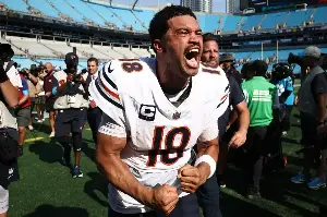 Caleb Williams goes viral with postgame comment to Panthers HC Dave Canales