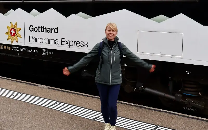 Yvette Cook took a journey on the Gotthard Panorama Express, a hybrid steamboat-train journey in Switzerland from Lake Lucerne to Lugano