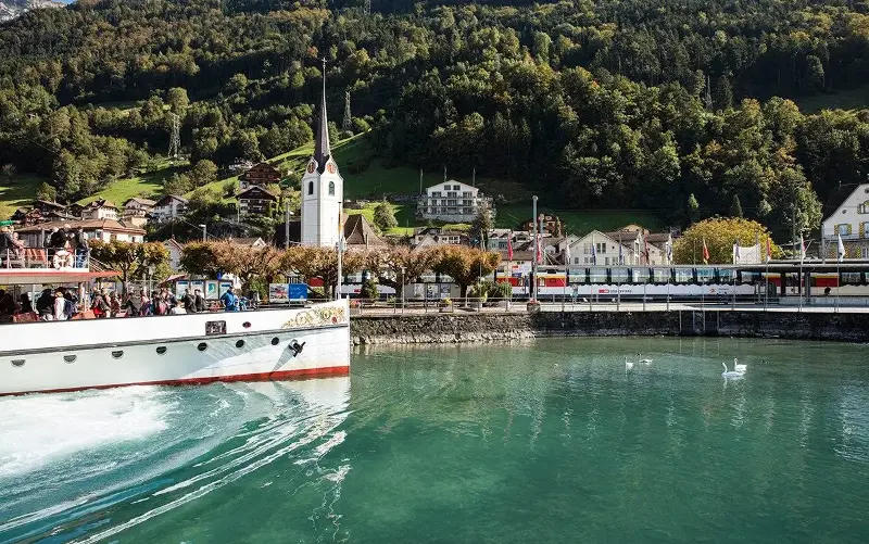 The steamboat portion of the journey makes calls at 11 villages - Keystone/Dominik Baur