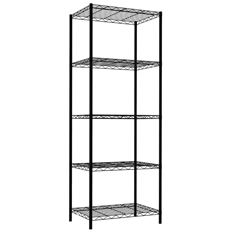 Home Basics  61.8'' H X 22.4'' W X 13.6'' D 5-Layer Wire Shelving Unit & Reviews | Wayfair